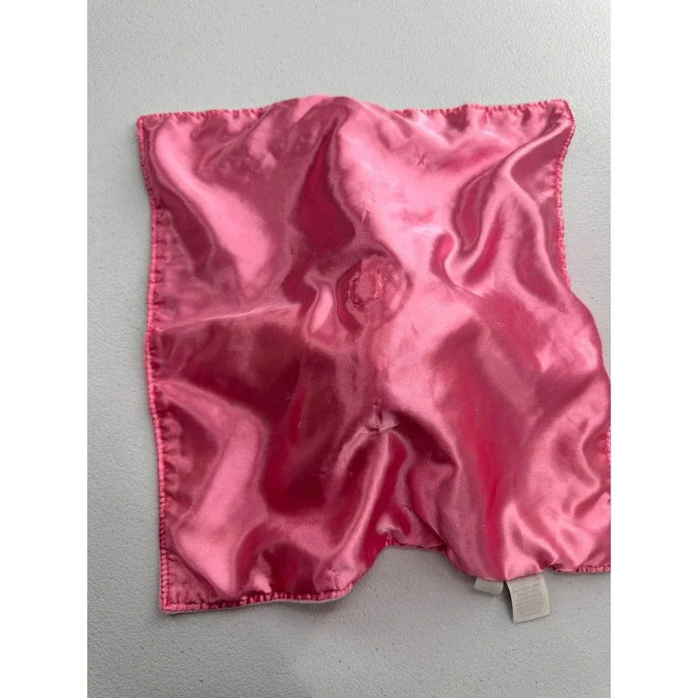 Okie Dokie Pink & Mint Elephant Plush Lovey Baby Security Blanket 14